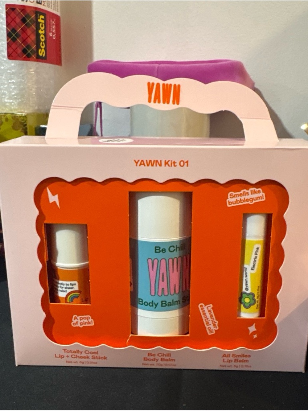 YAWN Be Chill Body Balm Gift Kit - Pink & Orange